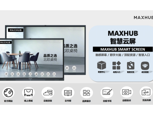 MAXHUB門店智慧雲屏雲端貨架，打造線下門店沉浸式購物體驗！
