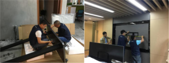 蘑菇TV官网免费进入服務團隊安裝現場圖